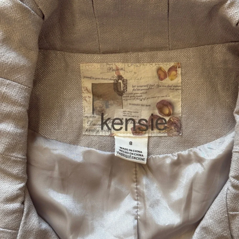 Kensie‎ Girls Light Gray Dress Coat Jacket Button Up Size 8 Spring Fall